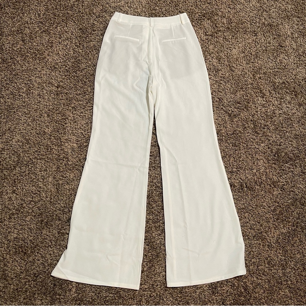 Love Bonito Pvara Regular Flare Pants (2022 Version) white Size S - Picture 8 of 8